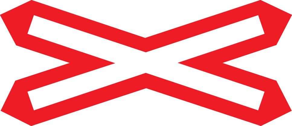 Level crossing without barrier